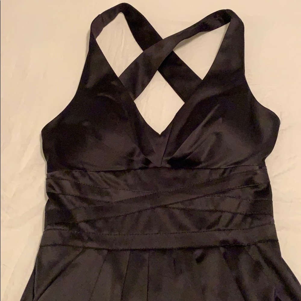 Black Satin Semiformal Dress